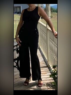 Caution To The Wind Black Wide-Leg Jumpsuit